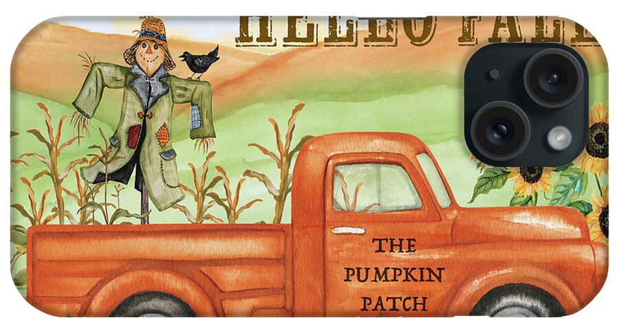 Autumn iPhone Case featuring the painting The Pumpkin Patch Truck C by Jean Plout