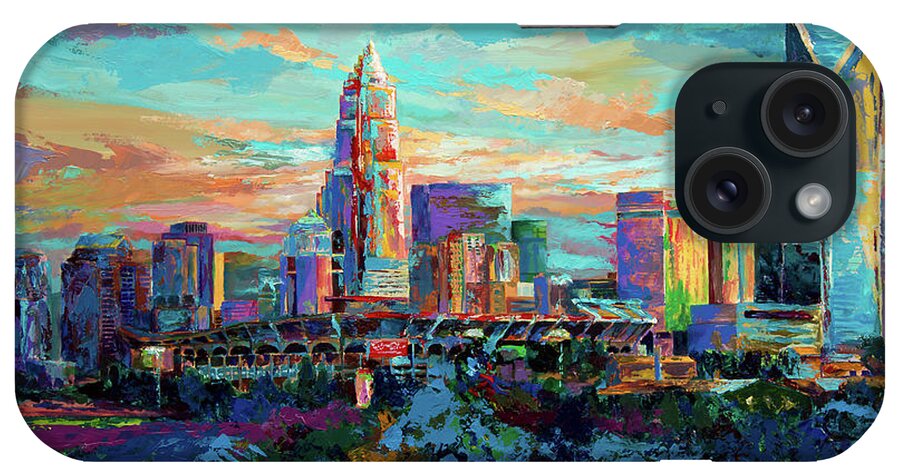 The Queen City Charlotte North Carolina iPhone Case featuring the painting The Queen City Charlotte North Carolina by Jace D. Mctier