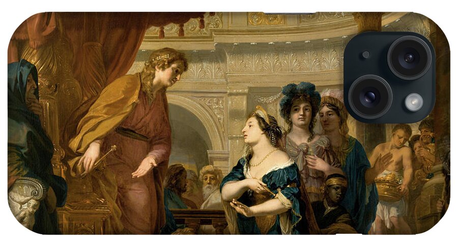 Gerard De Lairesse iPhone Case featuring the painting The Queen of Sheba before king Solomon by Gerard de Lairesse