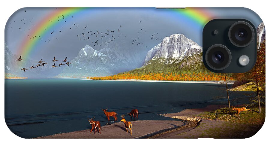 Dieter Carlton iPhone Case featuring the digital art The Rings of Eden by Dieter Carlton