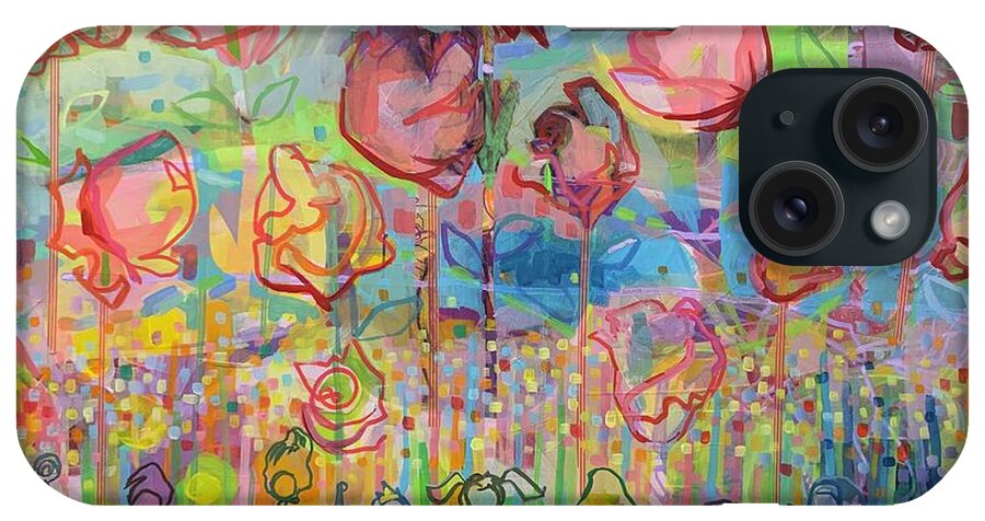 Garden iPhone Case featuring the painting The Rose Garden, Love Wins by Kimberly Santini