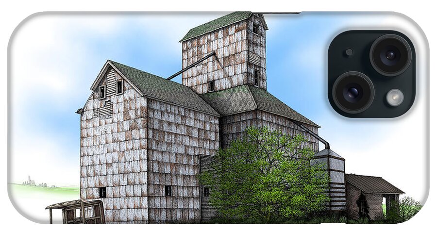 History iPhone Case featuring the digital art The Ross Elevator Summer by Scott Ross