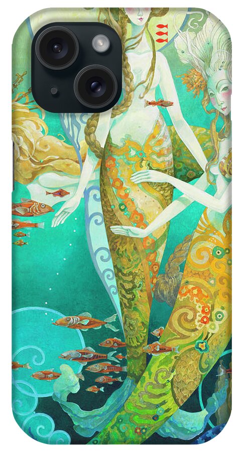 The Sirens iPhone Case featuring the painting The Sirens by David Galchutt