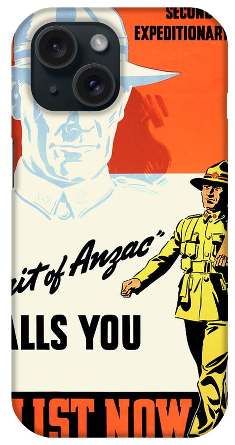 New Zealand iPhone Case featuring the painting The Spirit of Anzac Calls You by Unknown
