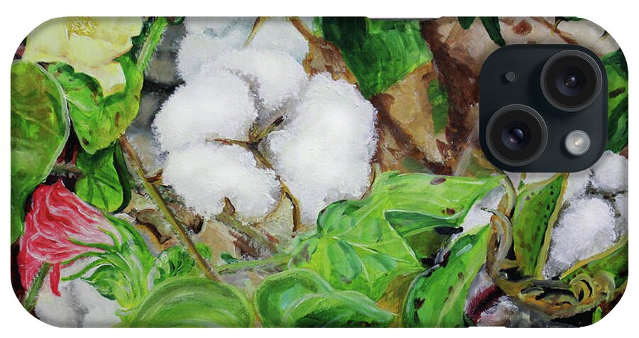 Cotton iPhone Case featuring the painting The Stages of Cotton by Karl Wagner