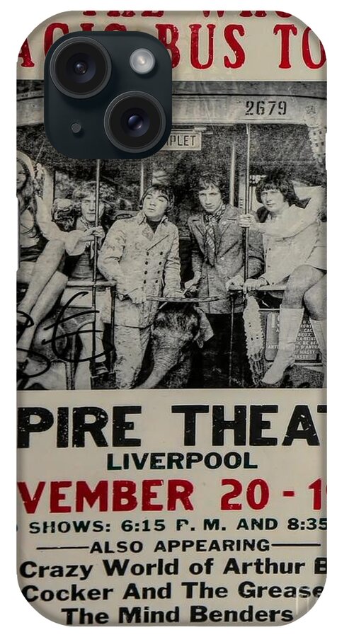 Pop Art iPhone Case featuring the photograph The Who Magic Bus Tour Liverpool 1968 by Chuck Kuhn