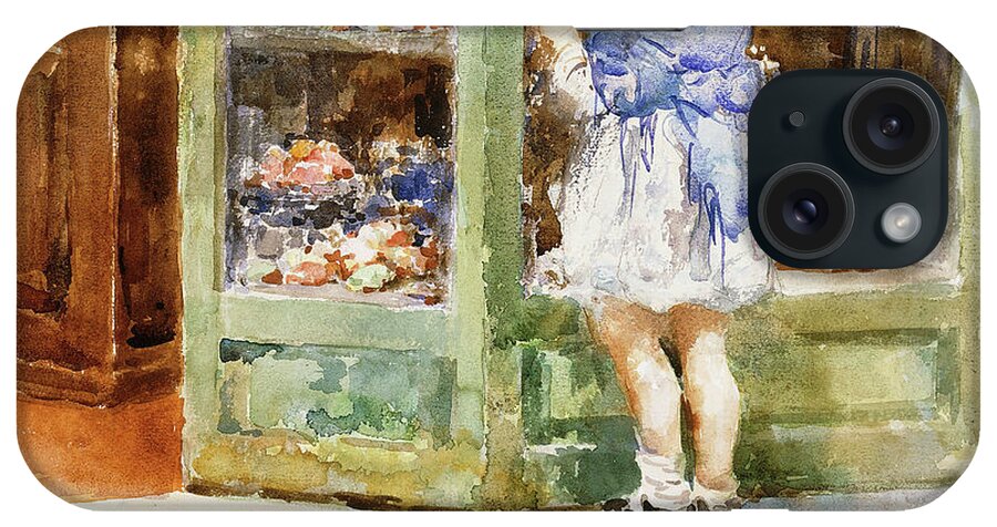 Clothes iPhone Case featuring the painting The Window-shopping Girl by Vicenzo Irolli