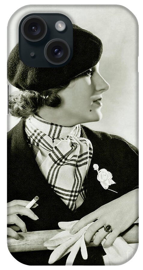 Beret iPhone Case featuring the photograph The Ziegfeld Follies Performer Clara Blackath by Alfred Cheney Johnston