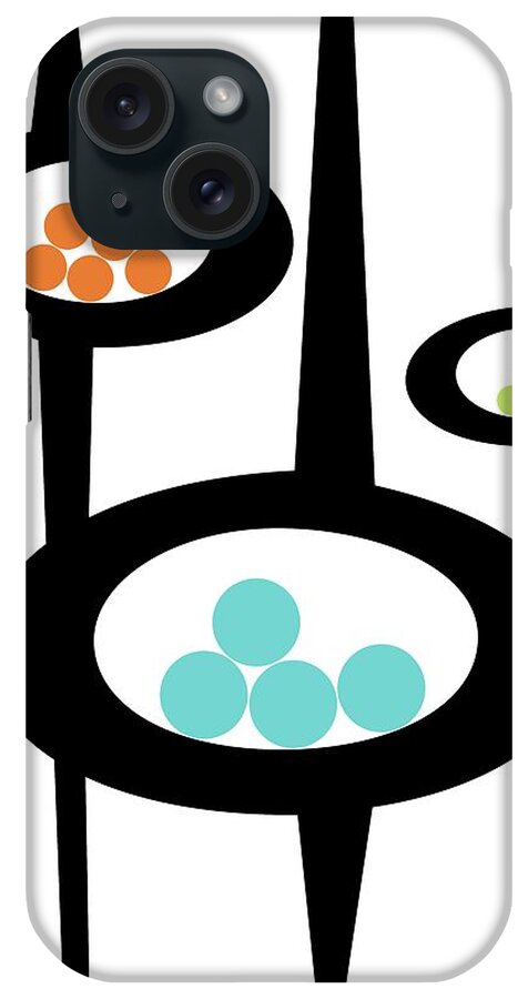 Modern iPhone Case featuring the digital art Three Pods 1 by Donna Mibus