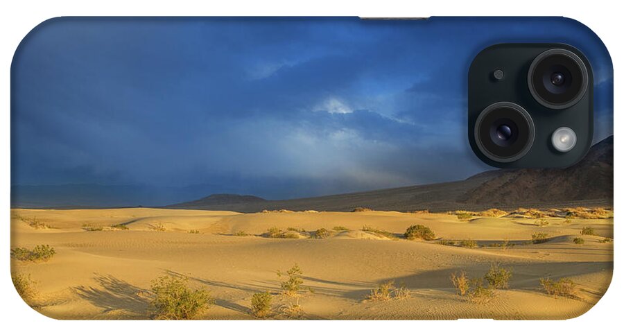 Death Valley Clouds iPhone Case featuring the photograph Thunder over the desert by Kunal Mehra
