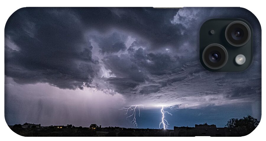 © 2019 Lou Novick All Rights Reversed iPhone Case featuring the photograph Thunderstorm #2 by Lou Novick