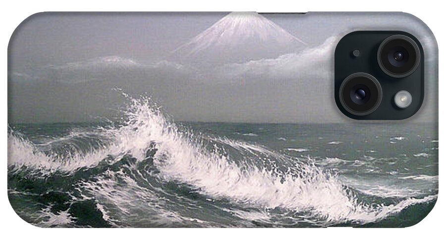Russian Artists New Wave iPhone Case featuring the painting Timeless Mountain by Alina Oseeva