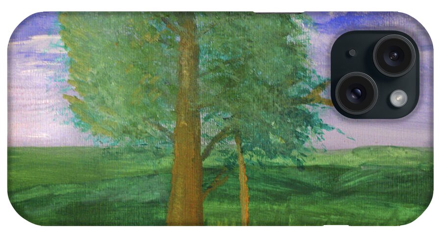 Tree iPhone Case featuring the painting Tire Swing by Chance Kafka