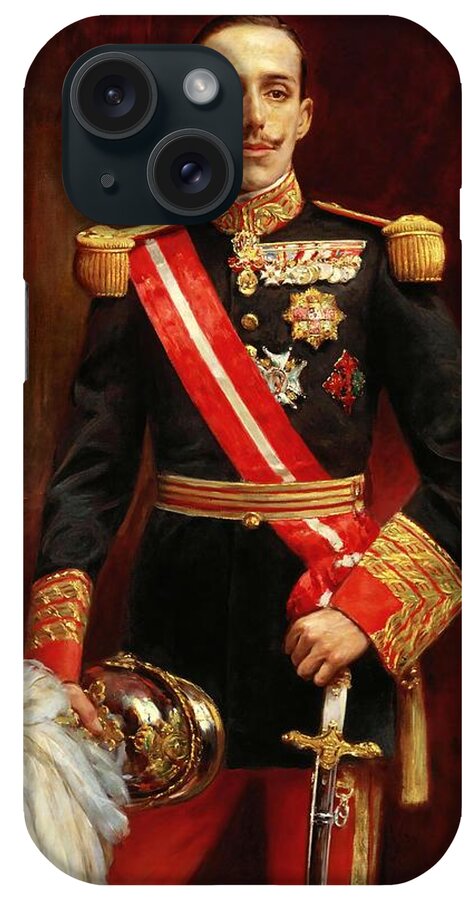 Alfonso Xiii Of Spain iPhone Case featuring the painting Tomas Martin y Rebello / 'Alfonso XIII of Spain', 1915, Oleo sobre lienzo. TOMAS MARTIN Y REGELLO. by Tomas Martin y Rebello -20th cent -