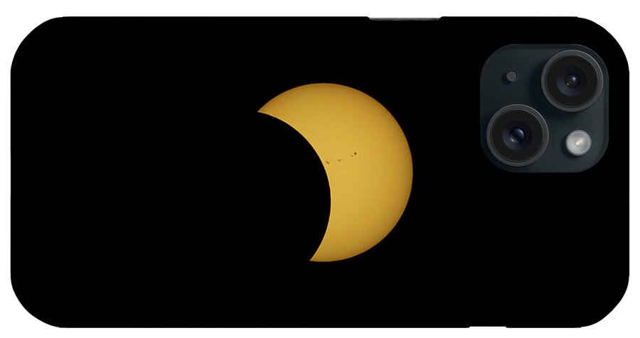Sun iPhone Case featuring the photograph Total Solar Eclipse And Sunspots by Miguel Claro/science Photo Library