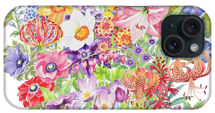 Floral iPhone Case featuring the painting Toxic Tango IV Fateful Flowers by Lucy Arnold
