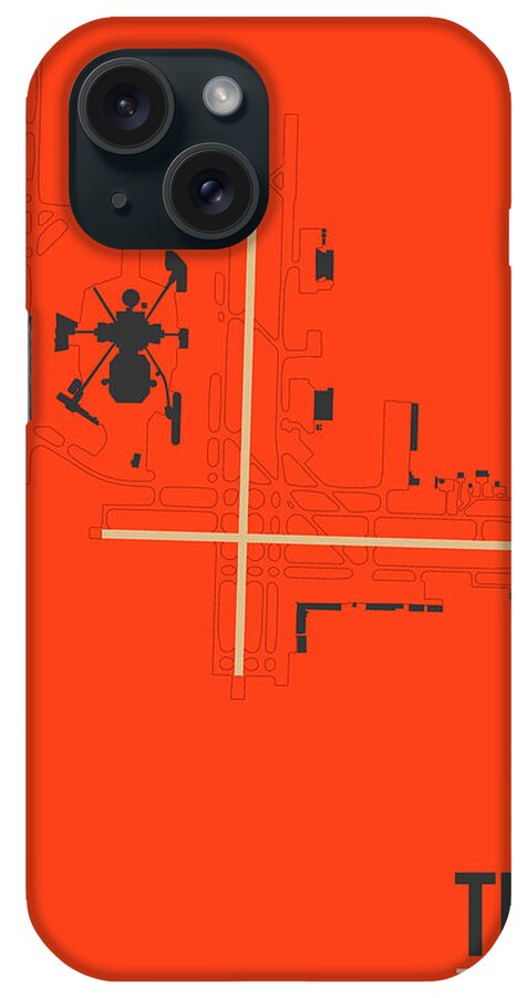Tpa Airport Layout iPhone Case featuring the digital art Tpa Airport Layout by O8 Left