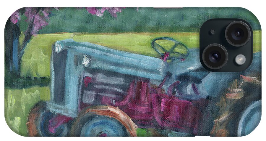 Tractor Spring iPhone Case featuring the painting Tractor Spring by Marnie Bourque