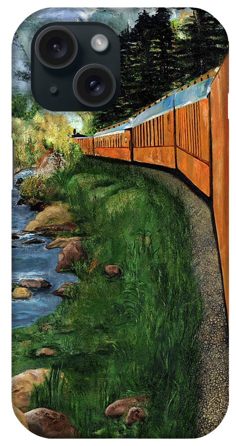 Train Paintings iPhone Case featuring the painting Train in San Juan Colorado National Park by Anitra Boyt