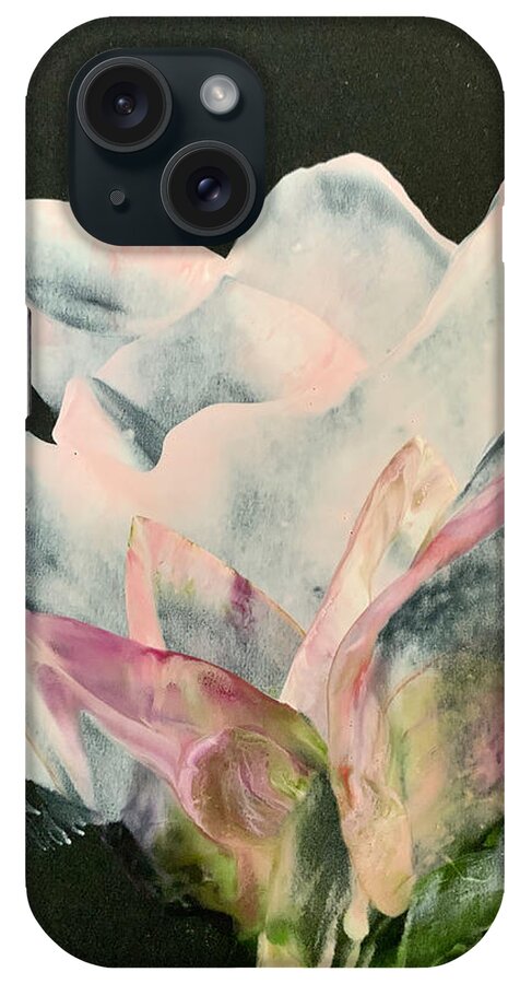 White Tulip iPhone Case featuring the painting Transparent Tulip by Tommy McDonell