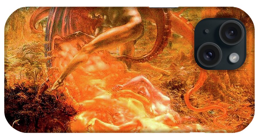 Jean Delville iPhone Case featuring the painting Treasures of Satan by Jean Delville