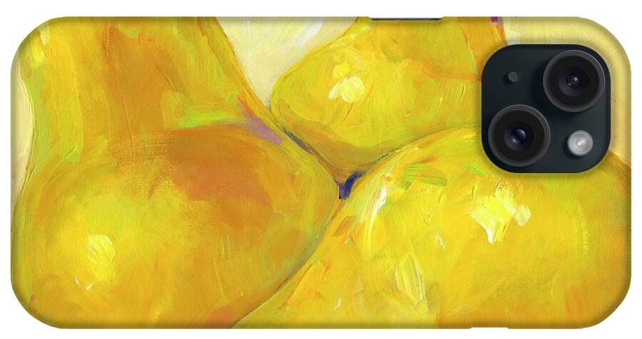 Kitchen iPhone Case featuring the painting Tres Pears by Tim Otoole