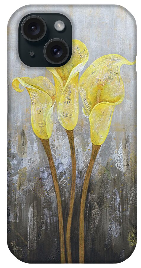 Calla Lily iPhone Case featuring the painting Trio by Shadia Derbyshire