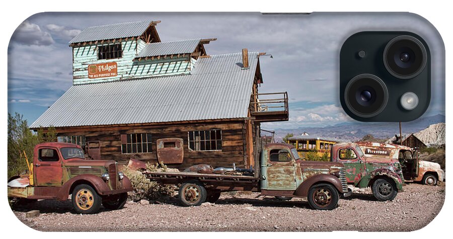 Nelson iPhone Case featuring the photograph Trucks Lined Up in Nelson by Kristia Adams