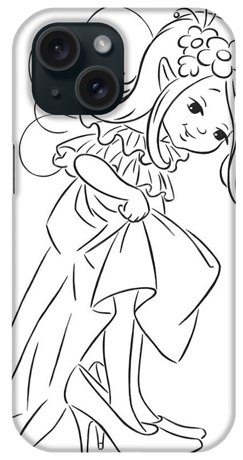 Trying On Mum?s Shoes iPhone Case featuring the digital art Trying On Mum?s Shoes by Olga And Alexey Drozdov