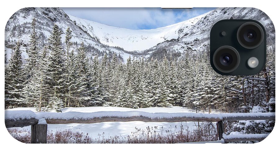 Tuckerman iPhone Case featuring the photograph Tuckerman Ravine Winter Fence by White Mountain Images