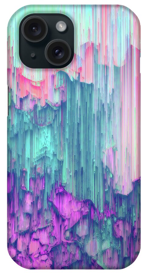 Glitch iPhone Case featuring the digital art Tulip Stream by Jennifer Walsh