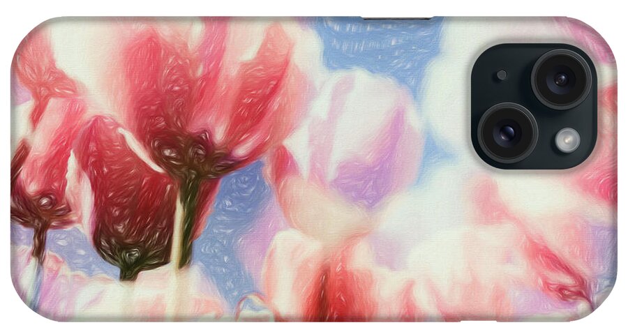 Tulips Liquid Lines iPhone Case featuring the photograph Tulips Liquid Lines by Anthony Paladino
