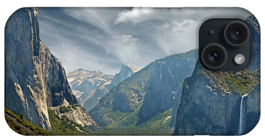 Tunnel View iPhone Case featuring the painting Tunnel View 0908 by Mike Jones Photo