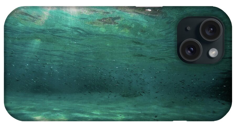 Turquoise. Underwater iPhone Case featuring the photograph Turquoise Sky by Meir Ezrachi