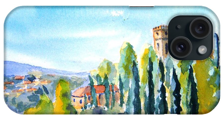 Castle iPhone Case featuring the painting Tuscany I by Petra Burgmann