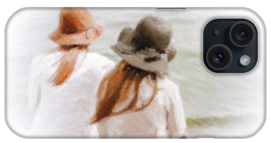 Two iPhone Case featuring the painting Two Dreamers by Chris Armytage