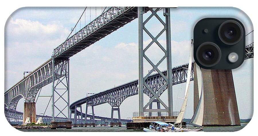 Sailing iPhone Case featuring the photograph Under the Bay Bridges by Minnie Gallman