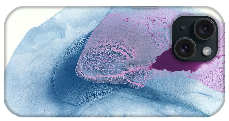 Abstract iPhone Case featuring the painting Under the Sea by Claire Desjardins