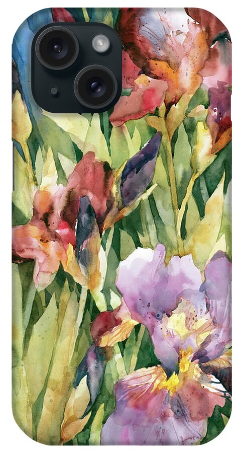 Various Flowers
Iris iPhone Case featuring the painting Unfurling by Annelein Beukenkamp