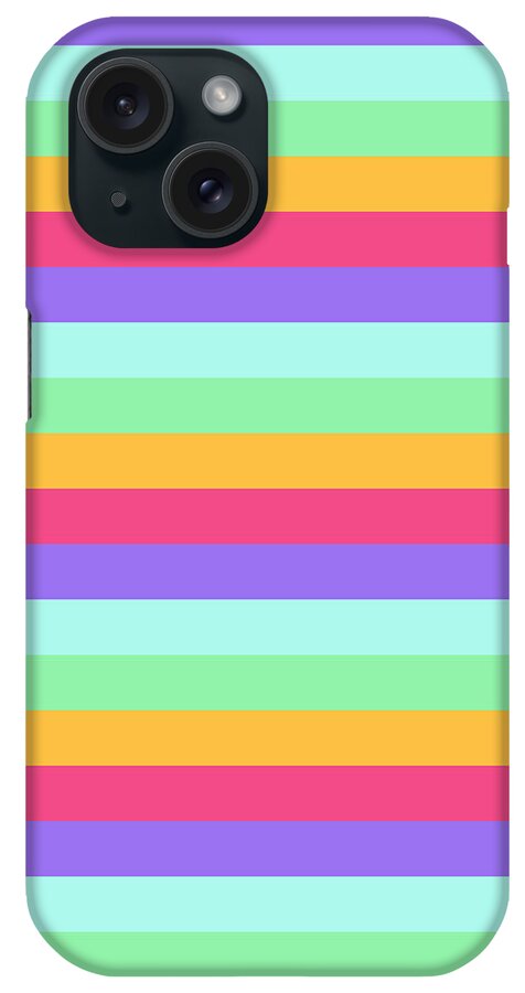  Magical iPhone Case featuring the digital art Unicorn Stripes by Leah McPhail