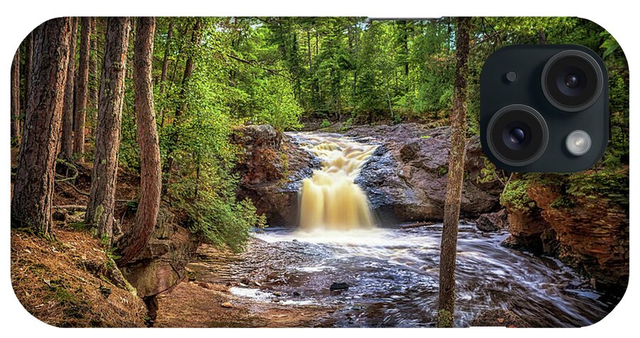 Waterfall iPhone Case featuring the photograph Upper Amnicon Falls by Susan Rissi Tregoning