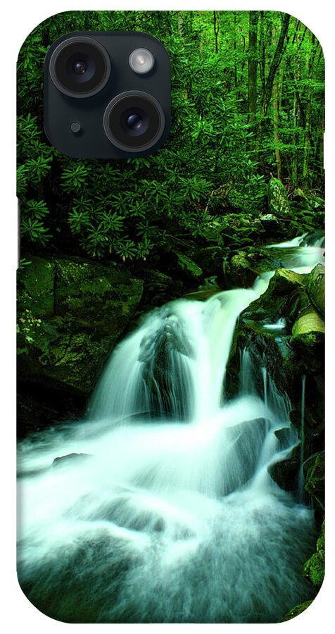 Art Prints iPhone Case featuring the photograph Upper Lynn Camp Prong Cascades by Nunweiler Photography