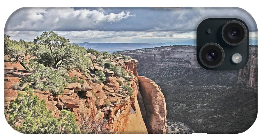 Valley Colorado National Monument Sky Clouds iPhone Case featuring the photograph Valley Colorado National Monument Sky Clouds 2892 by David Frederick