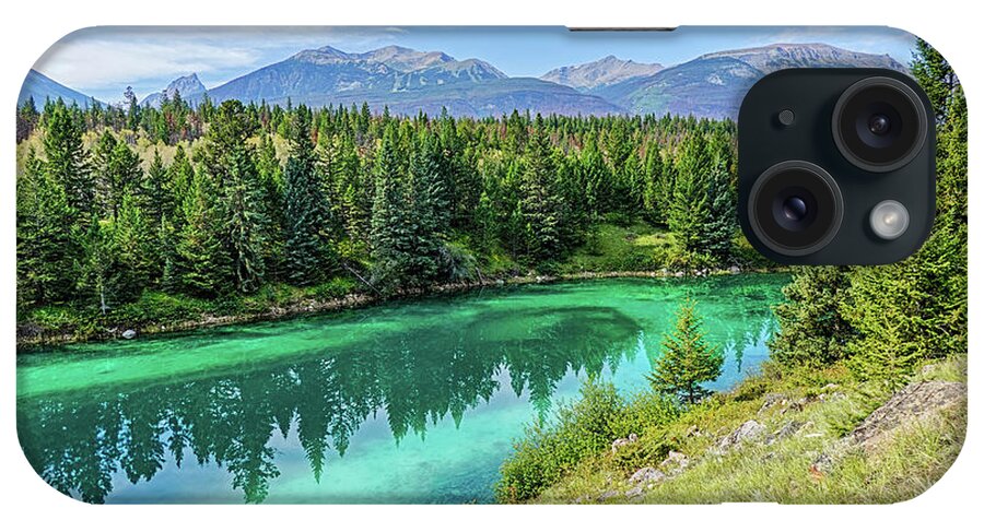 Jasper iPhone Case featuring the photograph Valley of the Five Lakes Third Lake Jasper National Park Alberta Canada Reflection by Toby McGuire