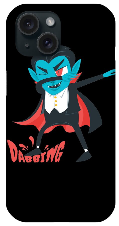 Halloween-party iPhone Case featuring the digital art Vampire Kid Dabbing by Jose O