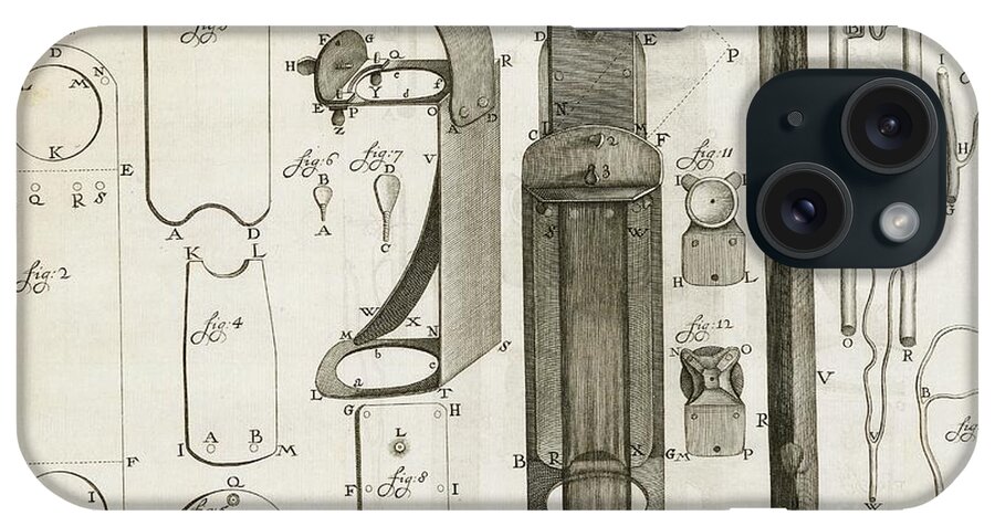 Equipment iPhone Case featuring the photograph Van Leeuwenhoek's Microscopy Equipment by Library Of Congress, Rare Book And Special Collections Division/science Photo Library