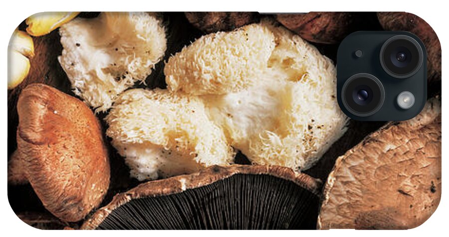 Photography iPhone Case featuring the photograph Variety Of Edible Mushrooms by Panoramic Images