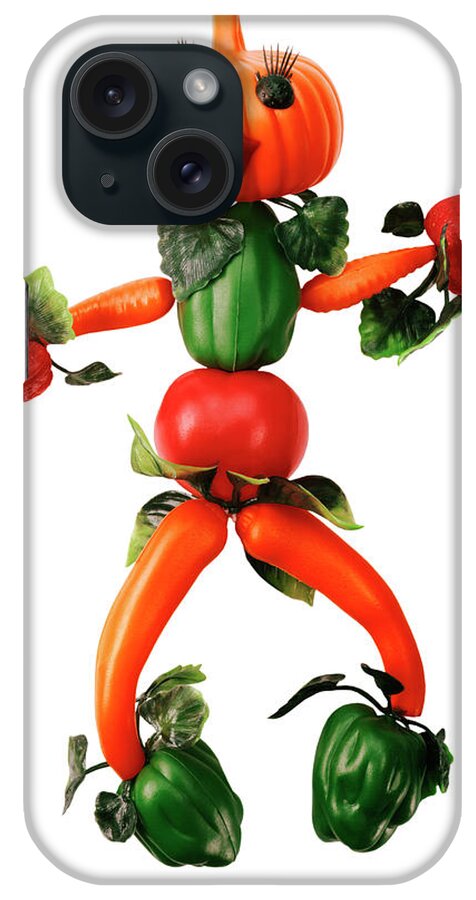 Campy iPhone Case featuring the drawing Vegetable Woman by CSA Images