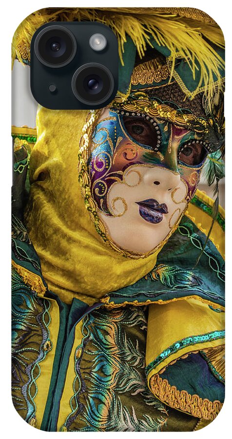 Gesichtsmaske iPhone Case featuring the photograph Venetian mask portrait by Anthony Constantine