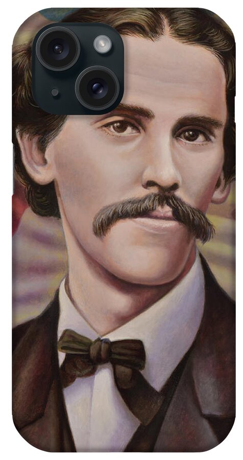 Portrait iPhone Case featuring the painting Vicente Celestino Duarte by Miguel Tio